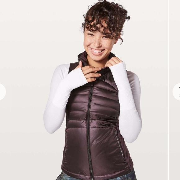 LULULEMON Down For A Run Vest II Black Cherry Size 8 - Picture 2 of 11